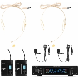 PD220B 2x 80-Channel UHF Wireless Microphone True Diversity System BP TILBUD NU