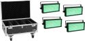 Eurolite Set 4x LED Strobe SMD PRO 864 DMX RGB + Flightcase