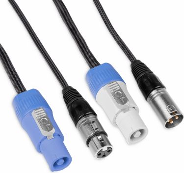 CX06-0.50 Light Combi Cable Powerconnector B - XLR M / Powerconnector A - XLR F 0.50m