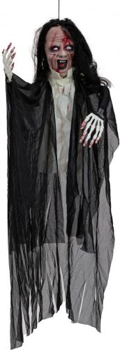 Halloween Dekoration, Animeret Figur med Lys- og Lydeffekter, Den Uhyggelige Boo Bella, 95cm