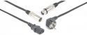 CX02-20 Audio Combi Kabel Schuko - XLR F / IEC F - XLR M 20m