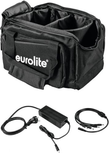 Eurolite Set SB-14 Soft-Bag + Charger 4x AKKU Flat Light 1