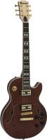 Dimavery LP-600 Electric Guitar, brown