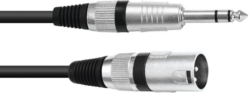 Omnitronic Adapter Cable XLR(M)/Jack stereo 2m bk
