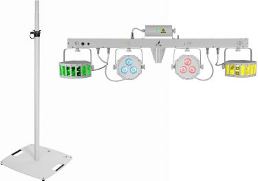 Eurolite Set LED KLS Laser Bar FX Light Set white + BPS-3 Loudspeaker Stand white