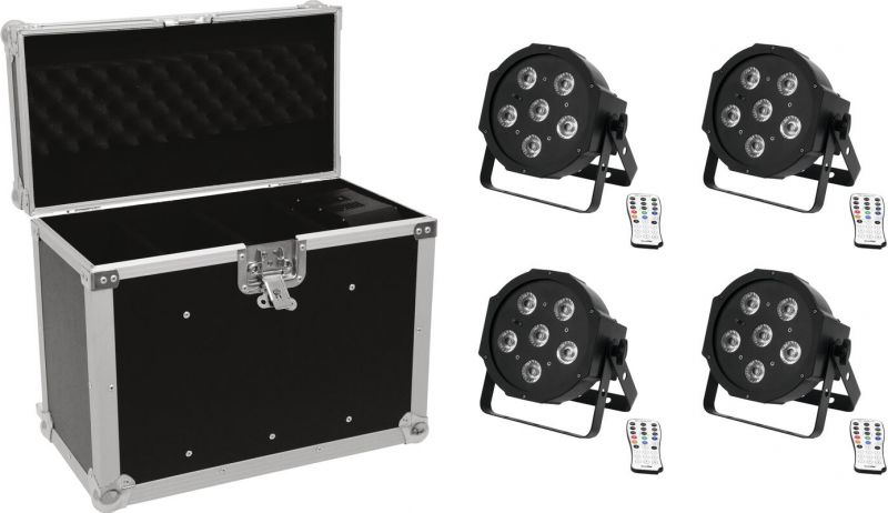 Eurolite Set 4x LED SLS-603 + Case EC-SL4M size M