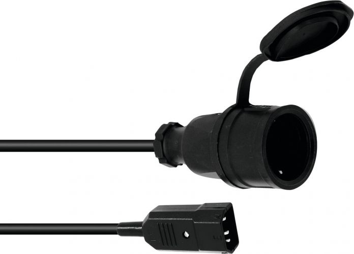 Omnitronic Adapter Cable IEC(M)/Safety Plug(F) 1m