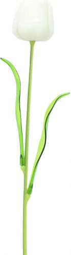 Europalms Crystal tulip, artificial flower, white 61cm 12x