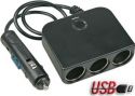HQ Power - 4-i-1 cigarstik adapter med 5V USB udgang HQ Power - 4-i-1 cigarstik adapter med 5V USB udgang