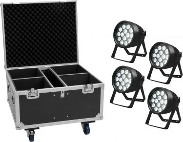 Eurolite Set 4x LED IP PAR 14x10W HCL + Flightcase