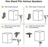 HTS12 Satellite Speaker Floor Stand, set of 2