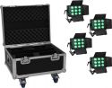 Sortiment, Eurolite Set 4x LED CLS-9 QCL RGB/WW 9x7W + Case