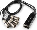 CX190 RJ45 to 4x XLR3M Cable Splitter 0.7m CX190 RJ45 to 4x XLR3M Cable Splitter 0.7m