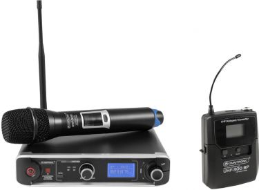 Omnitronic Set UHF-301 Receiver + Transmitter 823-832/863-865 MHz