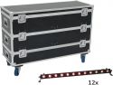 Eurolite Set 12x LED BAR-12 QCL RGB+UV Bar + Case with wheels