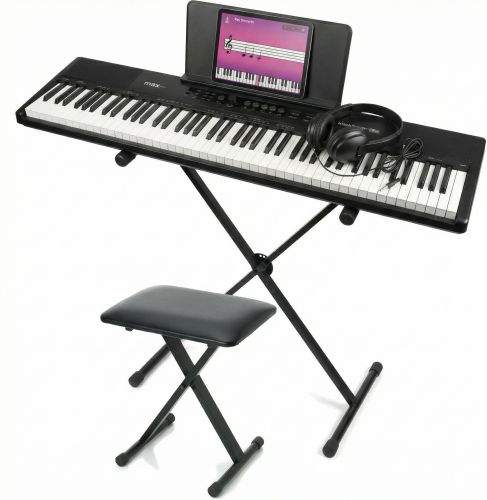 Digital Piano RhapsodyDP88 med bænk, pedal, hovedtelefon og stativ - Komplet pakketilbud!
