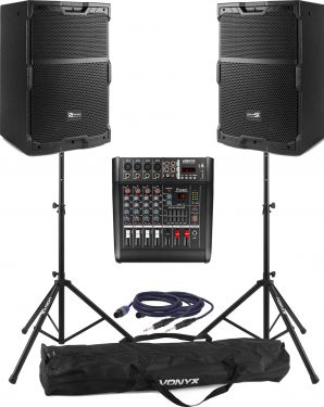 Komplet PA Lydanlæg - Perfekt til sang, band og musik / 800 Watt