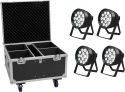Sortiment, Eurolite Set 4x LED IP PAR 14x8W QCL + Flightcase