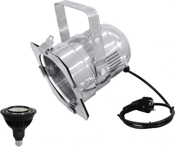 Eurolite Set PAR-38 Spot sil + PAR-38 230V COB 18W E-27 LED 1800-3000k dim2warm