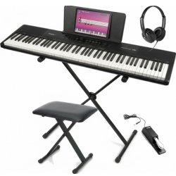 Digital Piano RhapsodyDP88 med bænk, pedal, hovedtelefon og stativ - Komplet pak