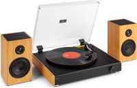 RP337BB Vintage Record Player with wireless BT speakers Bamboo