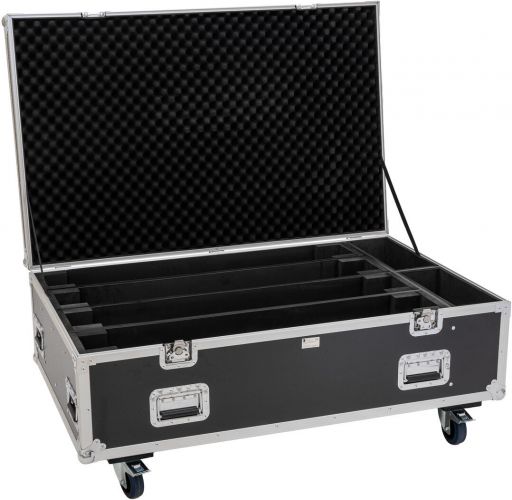 Roadinger Flightcase PRO 4x LED BAR-8 SWING with wheels