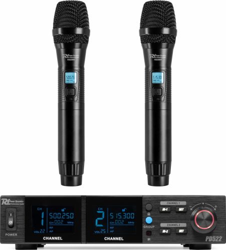 PD522 UHF Wireless Microphone Set with 2 handheld microphones