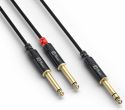 Diverse, CX76-6 Cable 6.3 Stereo- 2x6.3 Mono 6.0m