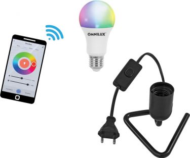 Eurolite Set LED E27 RGB/WW/CW WiFi + Triangle Base black