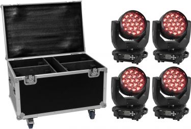 Eurolite Set 4x LED TMH-X4 + Case with wheels