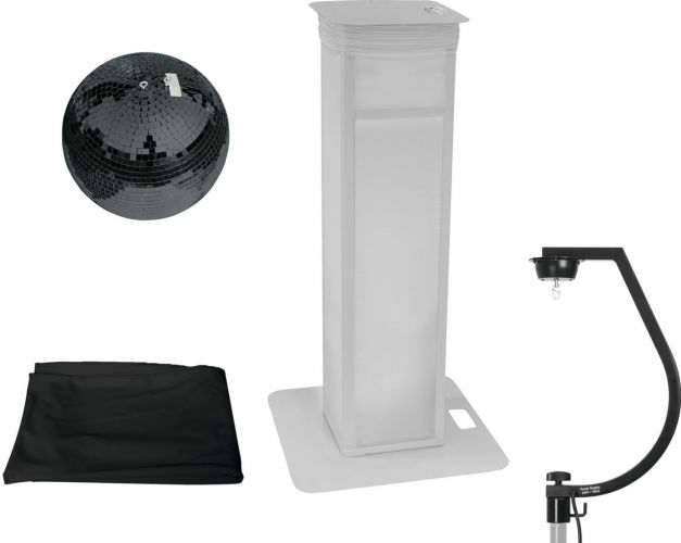 Eurolite Set Mirror ball 30cm black with stage stand variable + Cover black