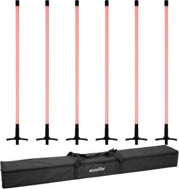 Eurolite Set 6x LED Neon Stick 134cm RGB + Soft Bag
