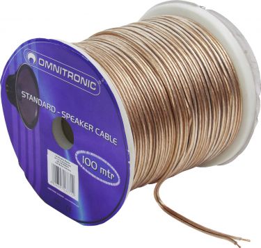 Omnitronic Speaker Cable 2x1.5 100m clear