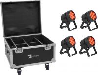 Eurolite Set 4x AKKU IP PAR 7 QCL CRMX MK2 + Case with charging function