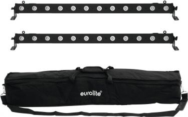 Eurolite Set 2x LED BAR-12 QCL RGBA + Soft Bag