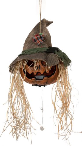 Halloween Dekoration, Animeret Figur Med Lys- og Lydeffekter, Besat Græskarhoved, 70cm