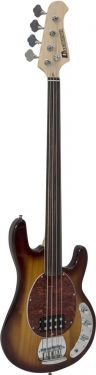 Dimavery MM-501 Electric Bass, fretless, tobacco