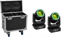 Eurolite Set 2x LED TMH-B120 Hypno Moving-Head Beam + Flightcase with wheels