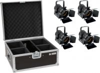 Eurolite Set 4x LED THA-20PC TRC Theater Spot bk + Case