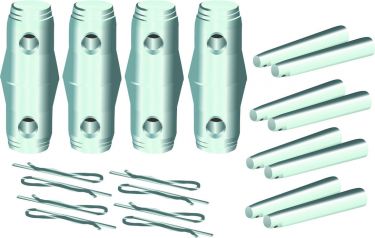 Alutruss QUADLOCK set connecting cone/pivot/pin