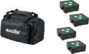 Diverse, Eurolite Set 4x AKKU IP Flat Light 3 bk + Soft Bag