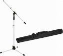 Diverse, Omnitronic Set Microphone Tripod MS-1W with Boom white + Bag