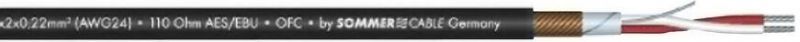 SOMMER CABLE DMX Cable 2x0.22 100m bk SC-Semicolon