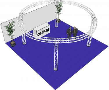 Alutruss Truss Set QUADLOCK 6082 circle 6.6x3.5m