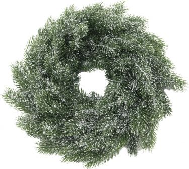 Europalms Fir wreath, snowy, PE, 45cm