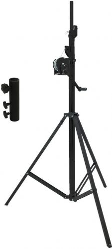 Eurolite Set STT-400/85 Winch Stand TÜV/GS black + STV-3529 Adapter long