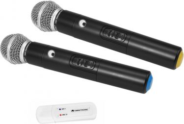 Omnitronic UWM-2HH USB Wireless Mic Set with two handheld microphones