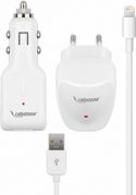 Cabstone - 3-i-1 ladesæt til iPhone/iPad - 2,1A Lightning stik, Hvid Cabstone - 3-i-1 ladesæt til iPhone/iPad - 2,1A Lightning stik, Hvid