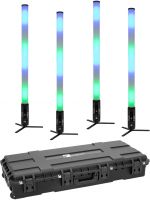 Eurolite Set 4x AKKU IP Pixel Tube 360° PRO CRMX + Plastic case