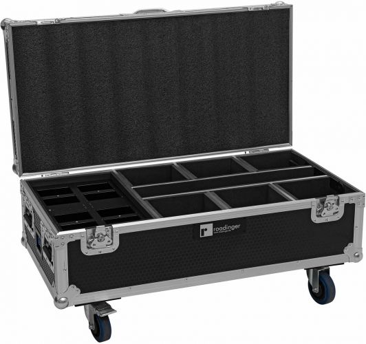 Roadinger Flightcase 6x AKKU IP UP-4 Plus HCL Spot WDMX with charging function
